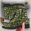 St Patrick's Day Leprechaun Beer Pattern Print Men Women Leather Boots-grizzshop