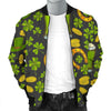 St Patrick's Day Leprechaun Beer Pattern Print Men's Bomber Jacket-grizzshop