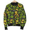 St Patrick's Day Leprechaun Beer Pattern Print Men's Bomber Jacket-grizzshop