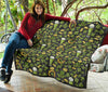 St Patrick's Day Leprechaun Beer Pattern Print Quilt-grizzshop