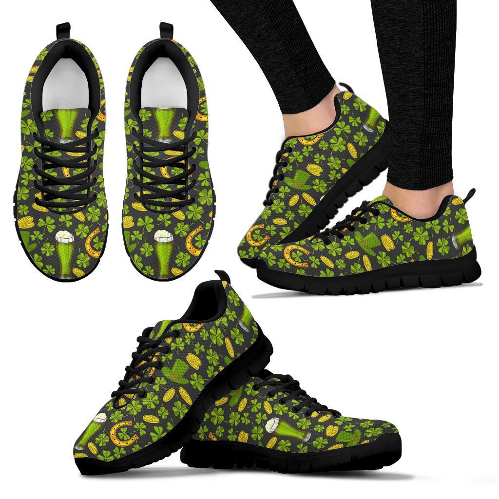 St Patrick's Day Leprechaun Beer Pattern Print Sneaker Shoes For Men Women-grizzshop