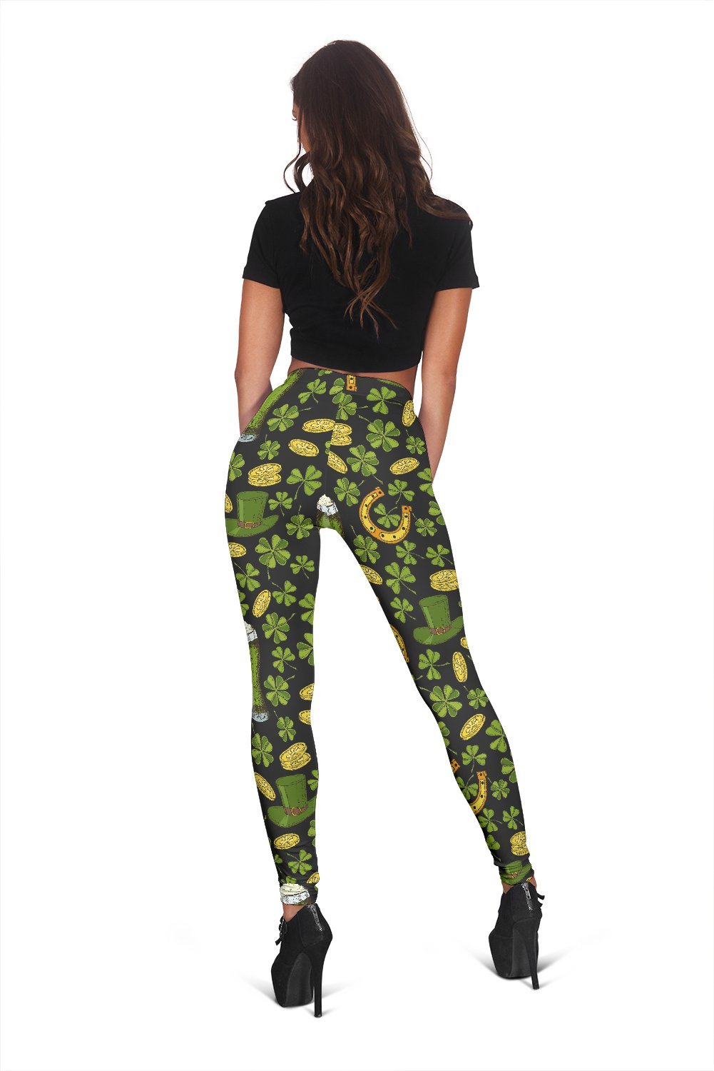 St Patrick's Day Leprechaun Beer Pattern Print Women Leggings-grizzshop