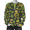 St Patrick's Day Leprechaun Beer Pattern Print Women's Sweatshirt-grizzshop