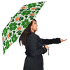 St Patrick's Day Leprechaun Pattern Print Automatic Foldable Umbrella-grizzshop