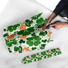 St Patrick's Day Leprechaun Pattern Print Automatic Foldable Umbrella-grizzshop