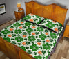 St Patrick's Day Leprechaun Pattern Print Bed Set Quilt-grizzshop