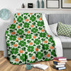 St Patrick's Day Leprechaun Pattern Print Blanket-grizzshop