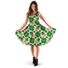 St Patrick's Day Leprechaun Pattern Print Dress-grizzshop