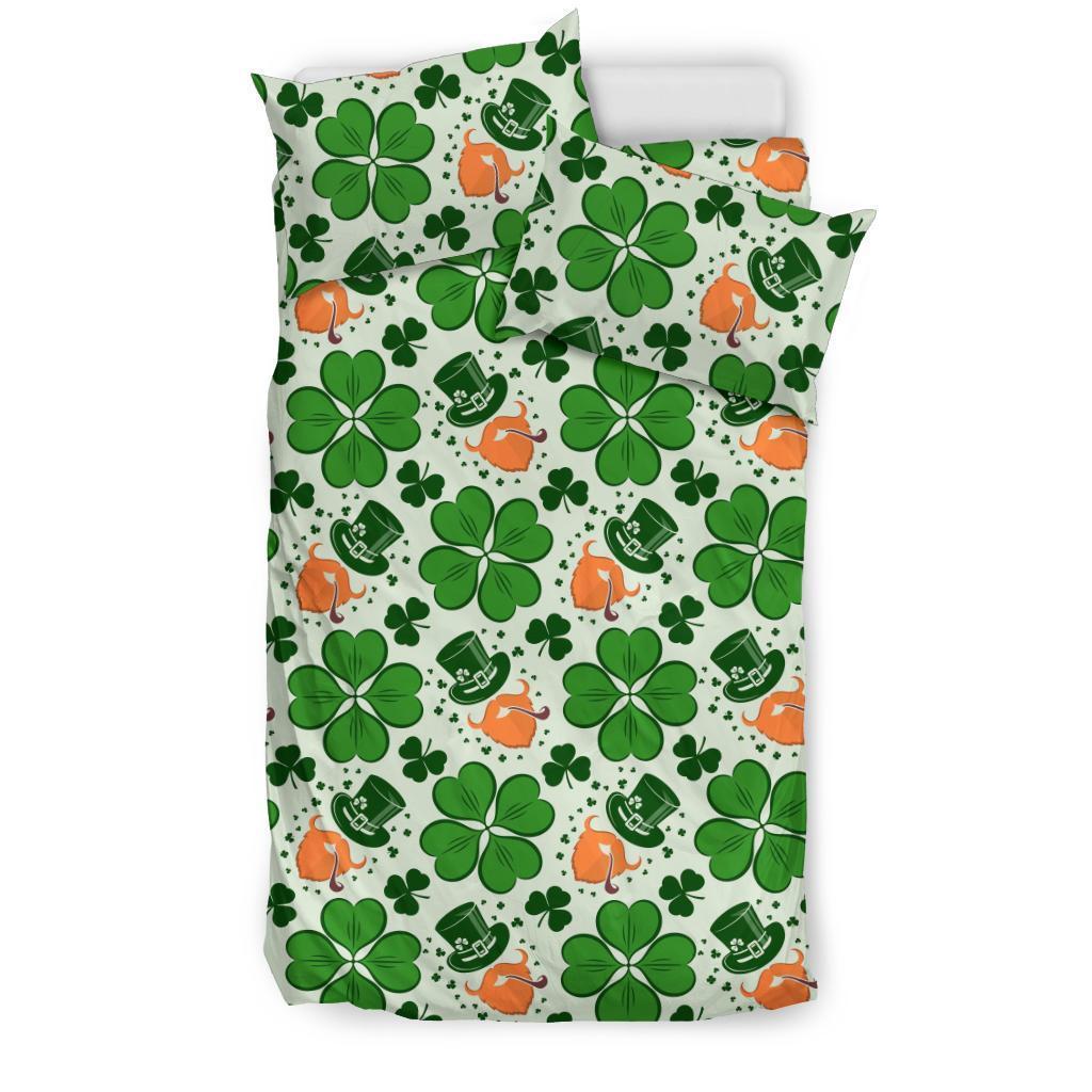 St Patrick's Day Leprechaun Pattern Print Duvet Cover Bedding Set-grizzshop