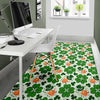 St Patrick's Day Leprechaun Pattern Print Floor Mat-grizzshop