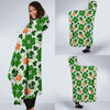 St Patrick's Day Leprechaun Pattern Print Hooded Blanket-grizzshop