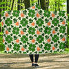 St Patrick's Day Leprechaun Pattern Print Hooded Blanket-grizzshop