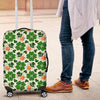 St Patrick's Day Leprechaun Pattern Print Luggage Cover Protector-grizzshop