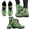 St Patrick's Day Leprechaun Pattern Print Men Women Leather Boots-grizzshop