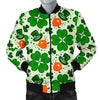 St Patrick's Day Leprechaun Pattern Print Men's Bomber Jacket-grizzshop