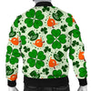 St Patrick's Day Leprechaun Pattern Print Men's Bomber Jacket-grizzshop