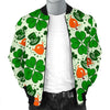 St Patrick's Day Leprechaun Pattern Print Men's Bomber Jacket-grizzshop