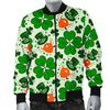 St Patrick's Day Leprechaun Pattern Print Men's Bomber Jacket-grizzshop