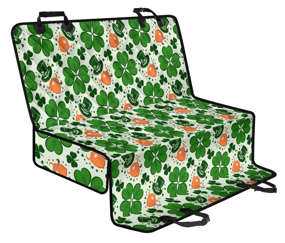 St Patrick's Day Leprechaun Pattern Print Pet Car Seat Cover-grizzshop