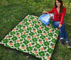 St Patrick's Day Leprechaun Pattern Print Quilt-grizzshop