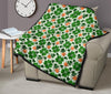 St Patrick's Day Leprechaun Pattern Print Quilt-grizzshop