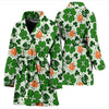 St Patrick's Day Leprechaun Pattern Print Women Long Robe-grizzshop