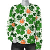 St Patrick's Day Leprechaun Pattern Print Women's Sweatshirt-grizzshop