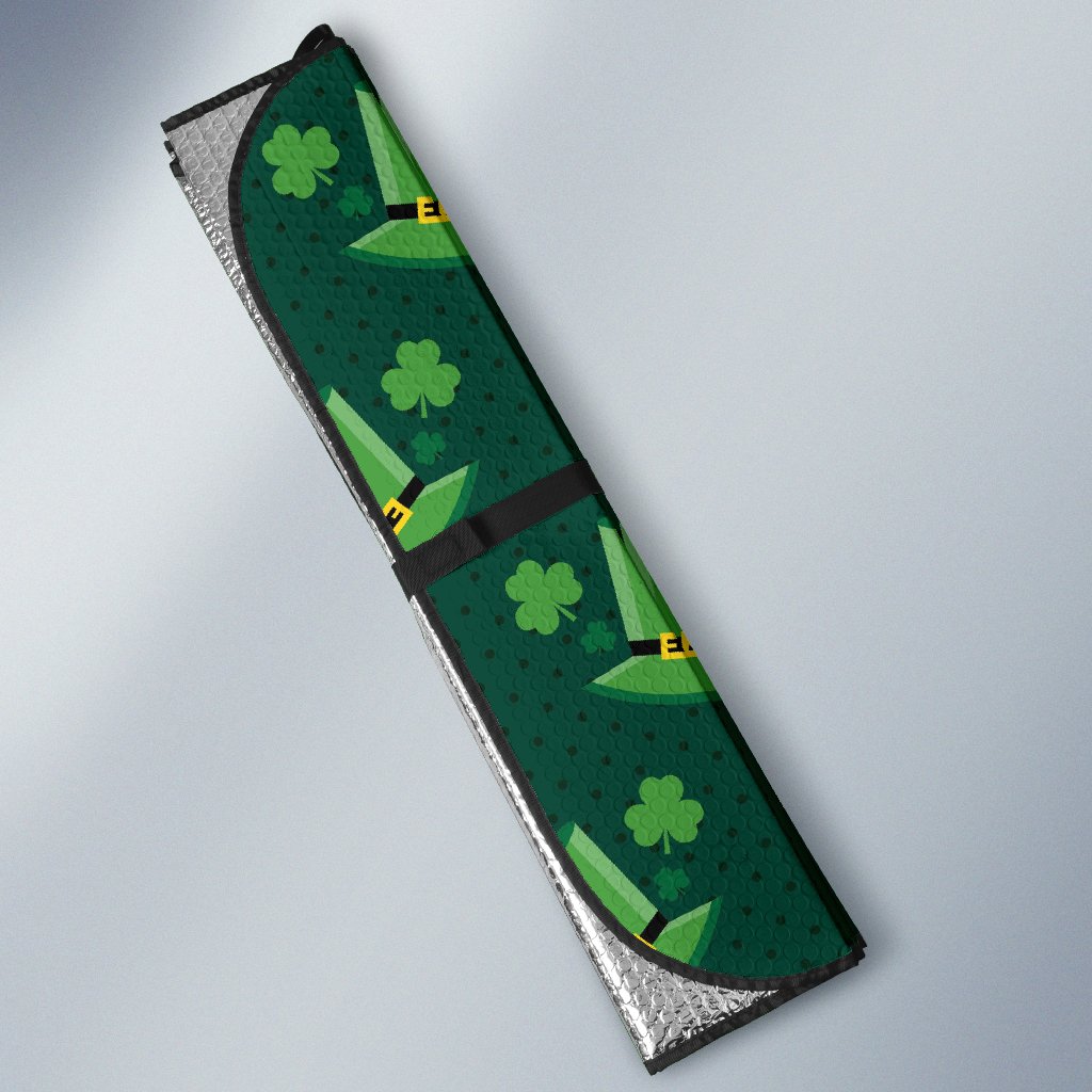 St Patrick's Day Leprechaun Print Pattern Car Sun Shade-grizzshop