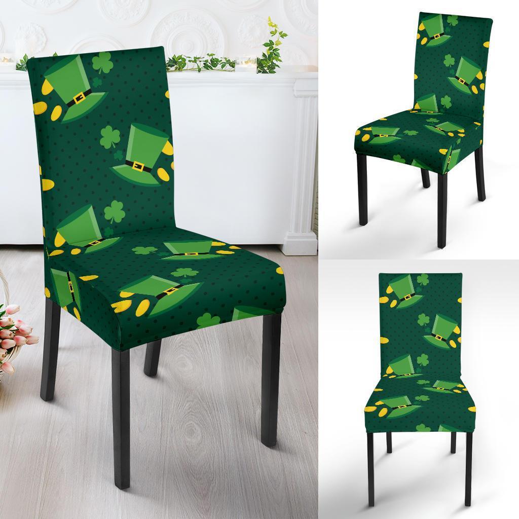 St Patrick's Day Leprechaun Print Pattern Chair Cover-grizzshop