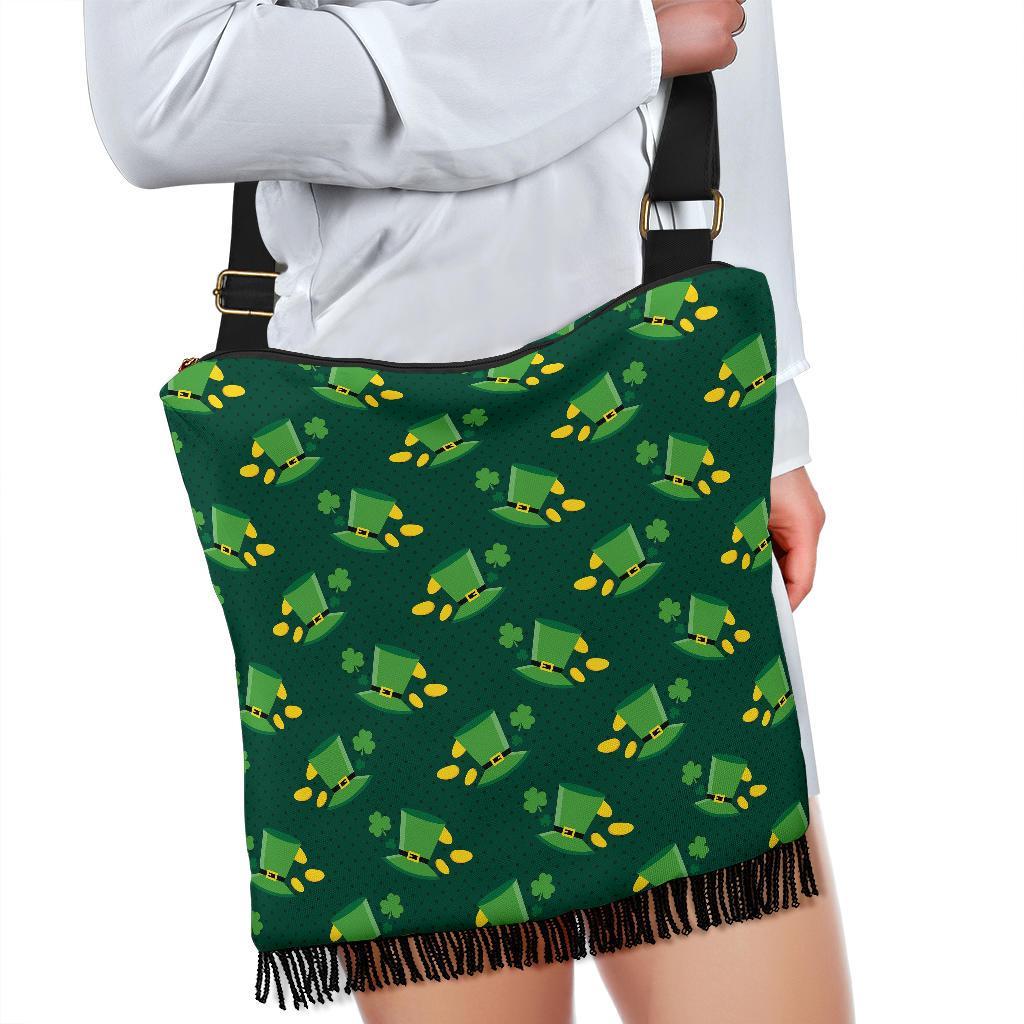 St Patrick's Day Leprechaun Print Pattern Crossbody bags-grizzshop