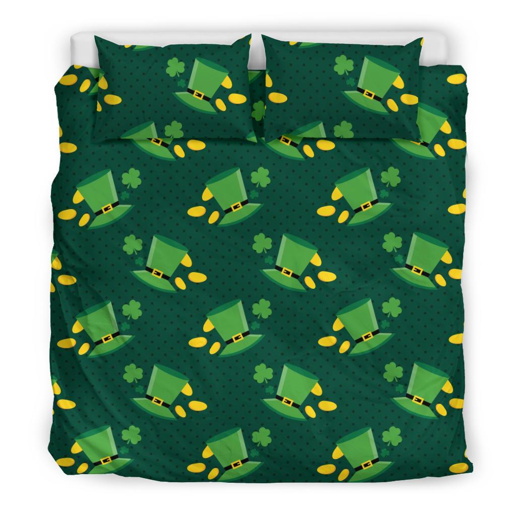 St Patrick's Day Leprechaun Print Pattern Duvet Cover Bedding Set-grizzshop