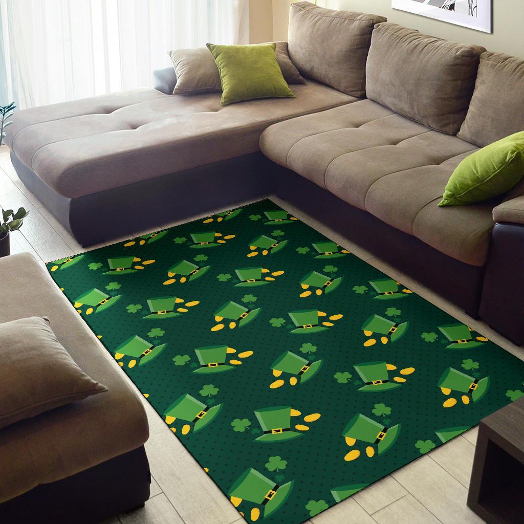 St Patrick's Day Leprechaun Print Pattern Floor Mat-grizzshop