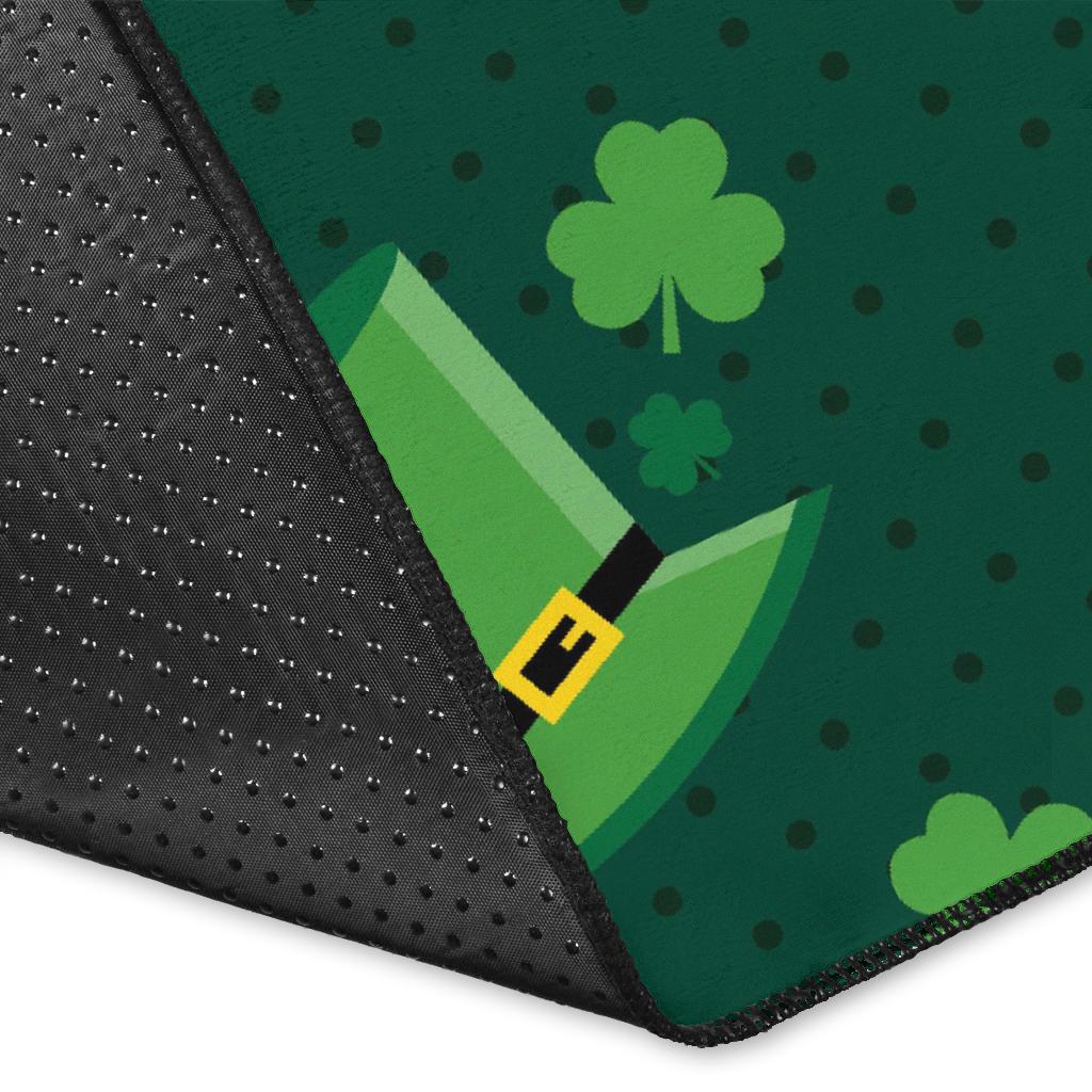 St Patrick's Day Leprechaun Print Pattern Floor Mat-grizzshop