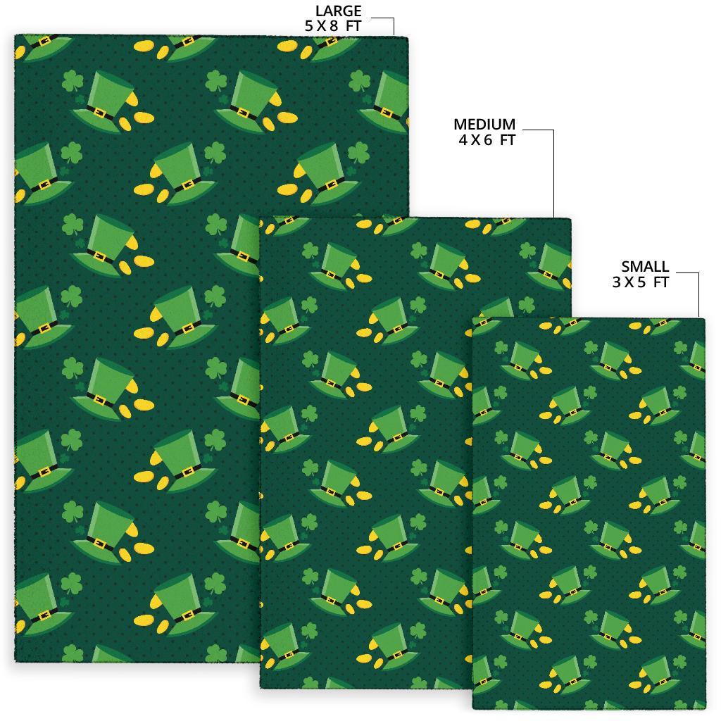 St Patrick's Day Leprechaun Print Pattern Floor Mat-grizzshop