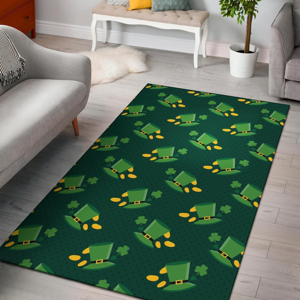 St Patrick's Day Leprechaun Print Pattern Floor Mat-grizzshop