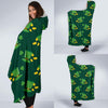 St Patrick's Day Leprechaun Print Pattern Hooded Blanket-grizzshop