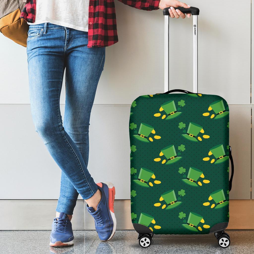 St Patrick's Day Leprechaun Print Pattern Luggage Cover Protector-grizzshop