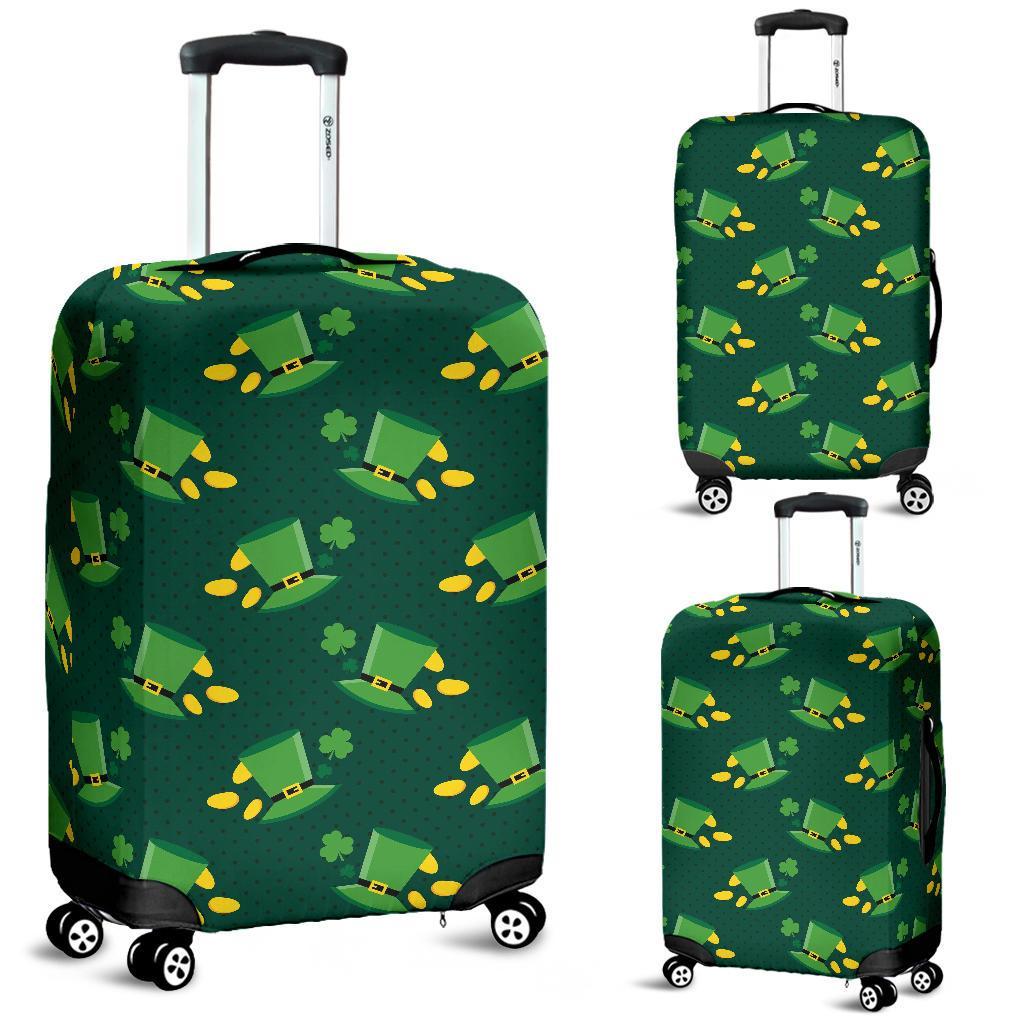 St Patrick's Day Leprechaun Print Pattern Luggage Cover Protector-grizzshop