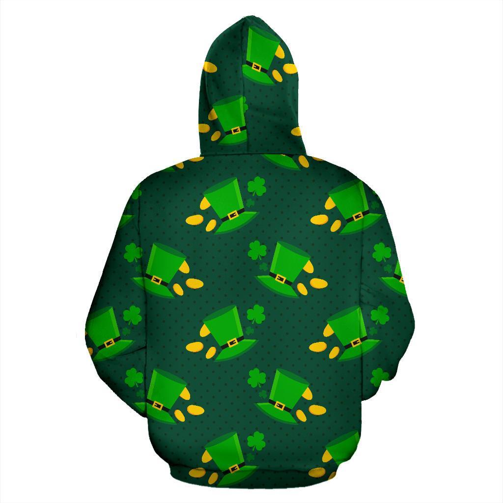 St Patrick's Day Leprechaun Print Pattern Men Women Pullover Hoodie-grizzshop