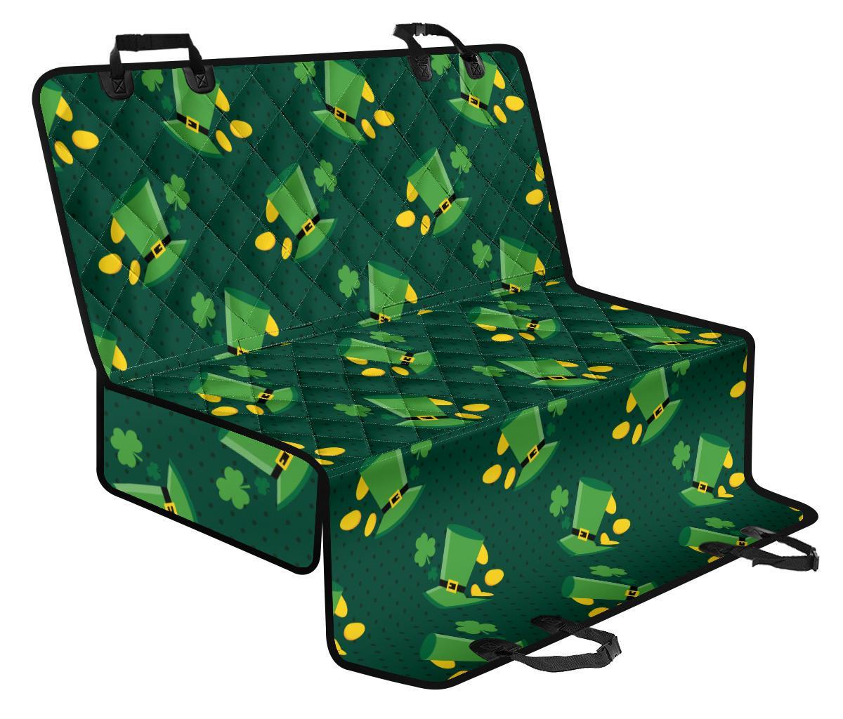 St Patrick's Day Leprechaun Print Pattern Pet Car Seat Cover-grizzshop