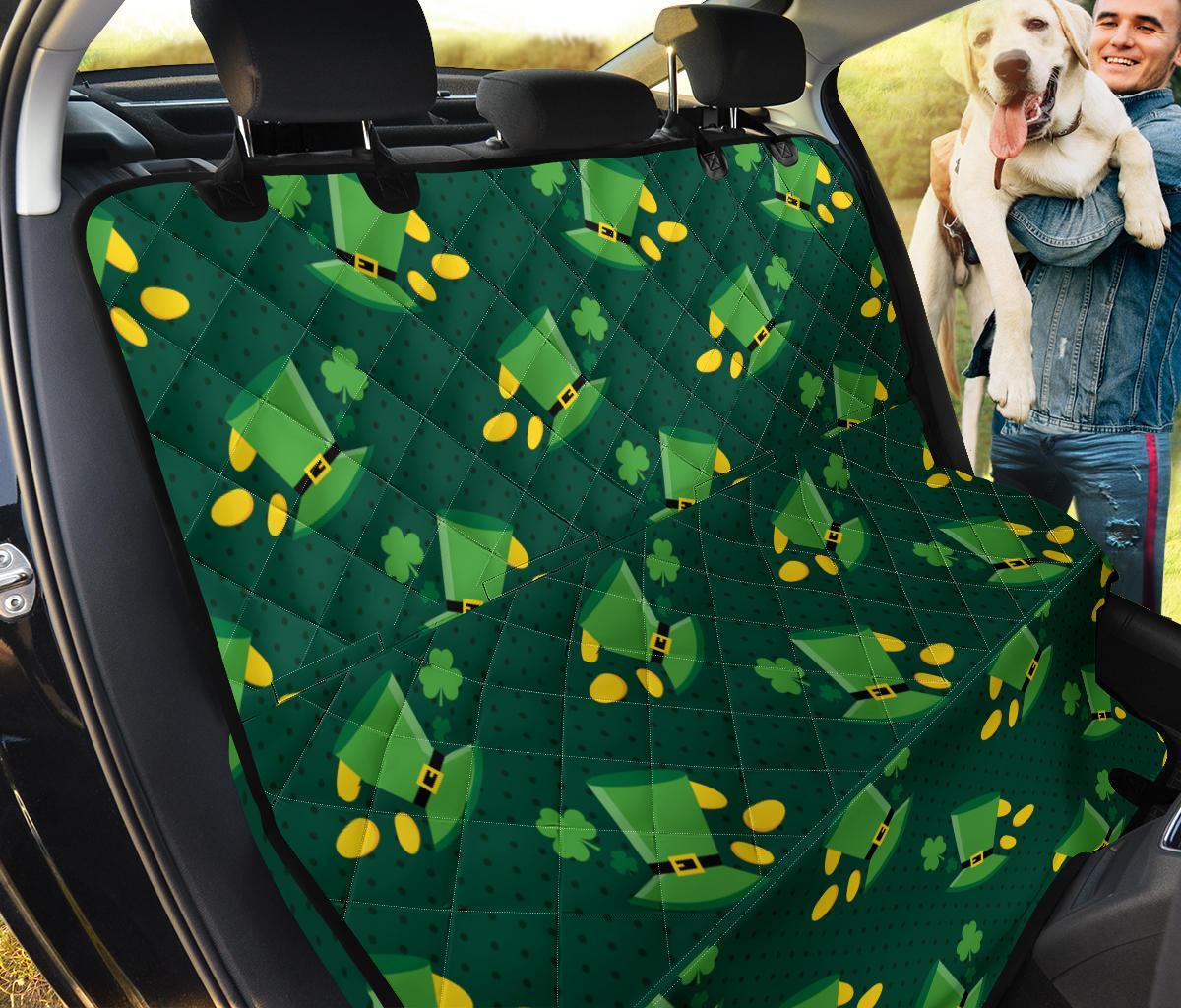 St Patrick's Day Leprechaun Print Pattern Pet Car Seat Cover-grizzshop