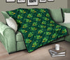 St Patrick's Day Leprechaun Print Pattern Quilt-grizzshop