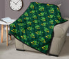 St Patrick's Day Leprechaun Print Pattern Quilt-grizzshop