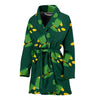 St Patrick's Day Leprechaun Print Pattern Women Long Robe-grizzshop