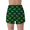 St Patrick's Day Leprechaun Print Pattern Women's Shorts-grizzshop