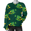 St Patrick's Day Leprechaun Print Pattern Women's Sweatshirt-grizzshop