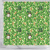 St Patrick's Day Shamrock Pattern Print Bathroom Shower Curtain-grizzshop