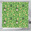 St Patrick's Day Shamrock Pattern Print Bathroom Shower Curtain-grizzshop