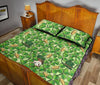 St Patrick's Day Shamrock Pattern Print Bed Set Quilt-grizzshop