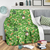 St Patrick's Day Shamrock Pattern Print Blanket-grizzshop